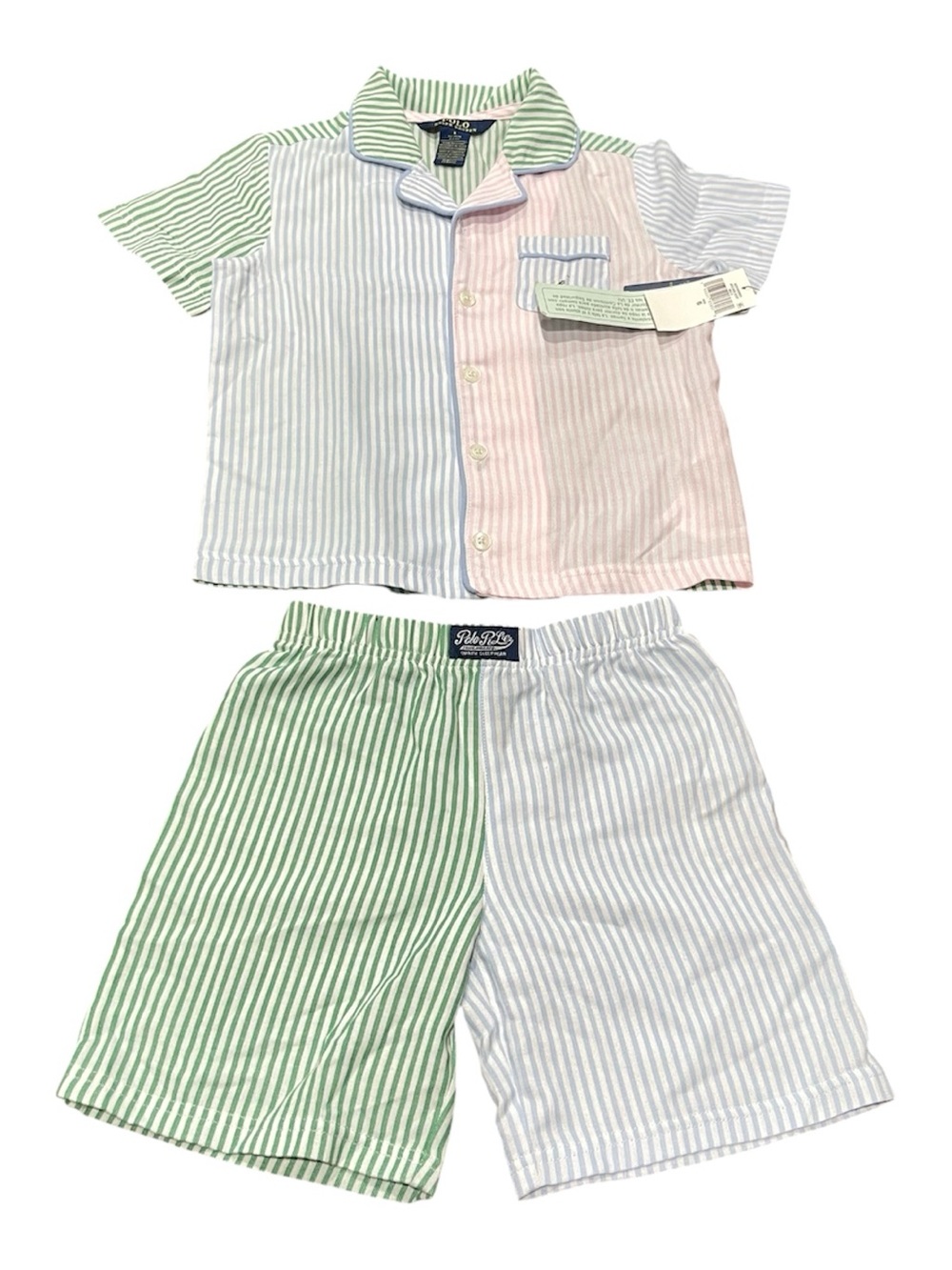Polo Ralph Lauren Striped Pajama Set NWT Kid’s Size 6 Blue,green,pink